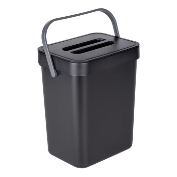 WENKO 55027100 - Odpadkový koš BLACK OUTDOOR KITCHEN 19x24 cm černá/šedá/čirá