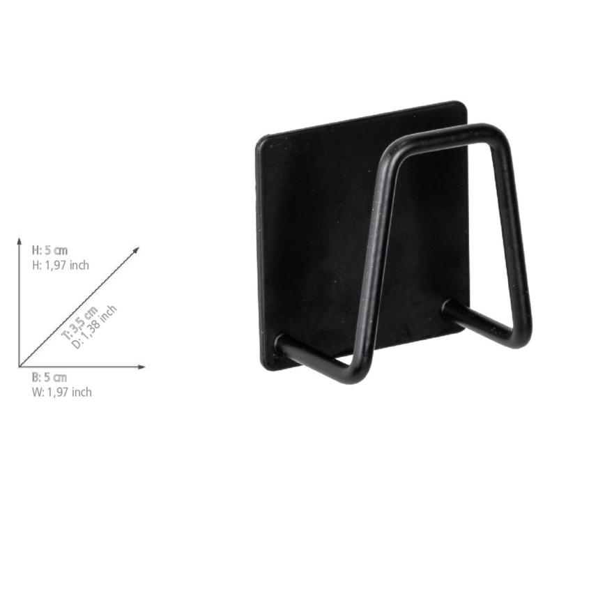 WENKO 55071100 - Držák BLACK OUTDOOR KITCHEN 5x5 cm nerez/černá