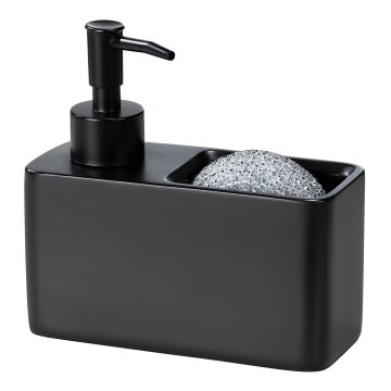 WENKO 55076100 - Dávkovač mýdla BLACK OUTDOOR KITCHEN 14,5x14,3 cm černá