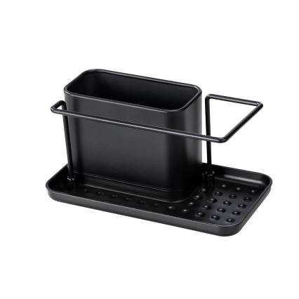WENKO 55078100 - Organizér BLACK OUTDOOR KITCHEN 21x12 cm nerez/černá