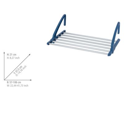 WENKO 63005800 - Sušák prádla 37,5x21 cm nerez/stříbrná/modrá