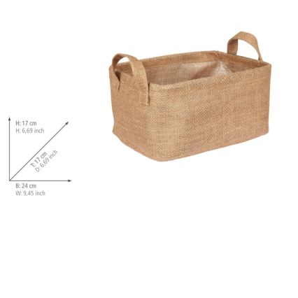 WENKO 64471100 - Koš JUNA 24x17 cm hnědá