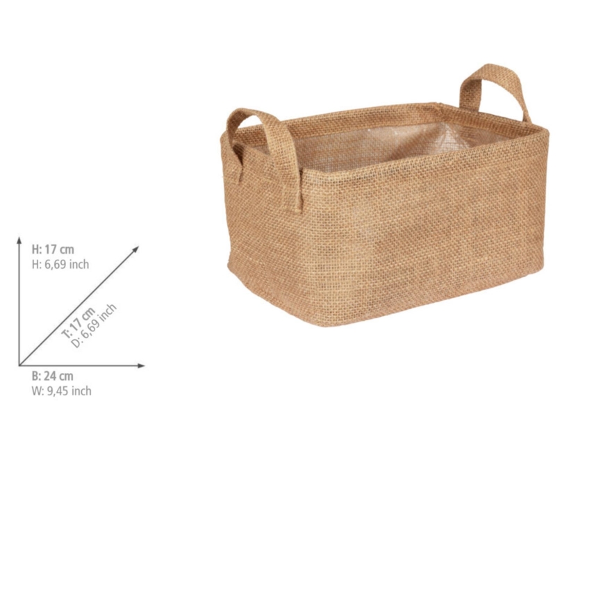 WENKO 64471100 - Koš JUNA 24x17 cm hnědá