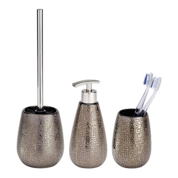 WENKO 69109800 - Koupelnový set MARRAKESH 12,5x41 cm hnědá