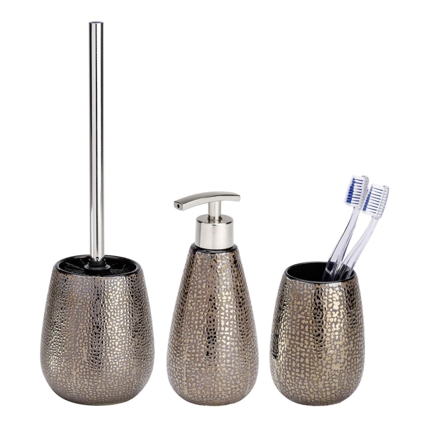 WENKO 69109800 - Koupelnový set MARRAKESH 12,5x41 cm hnědá