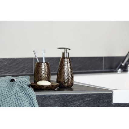 WENKO 69109800 - Koupelnový set MARRAKESH 12,5x41 cm hnědá