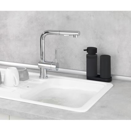 WENKO 69753800 - Organizér EASY SQUEEZ-E 15x18 cm černá