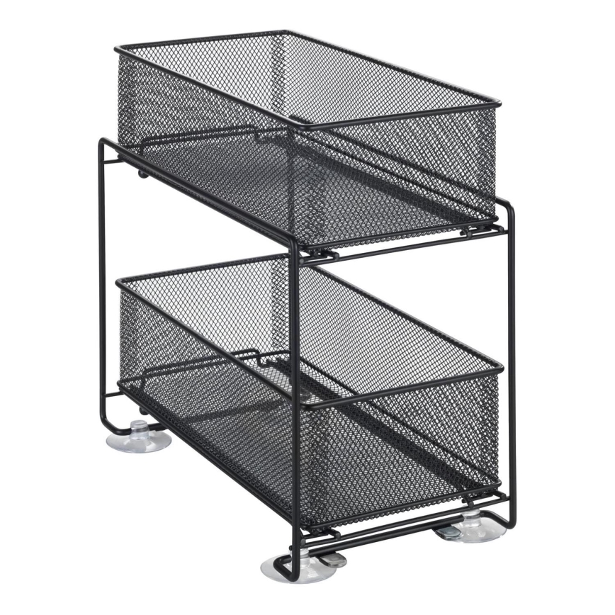 WENKO 69768800 - Držák zásuvky GIOMA 35x33,5 cm černá