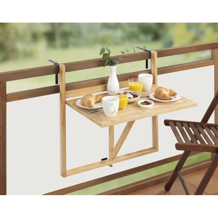 WENKO 69806800 - Stůl WAIKIKI 64x65 cm bílá/hnědá