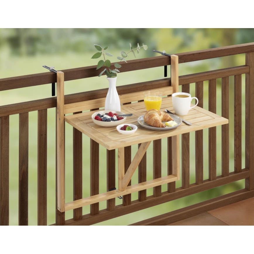 WENKO 69806800 - Stůl WAIKIKI 64x65 cm bílá/hnědá