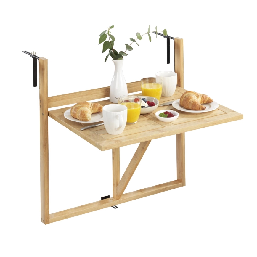 WENKO 69806800 - Stůl WAIKIKI 64x65 cm bílá/hnědá