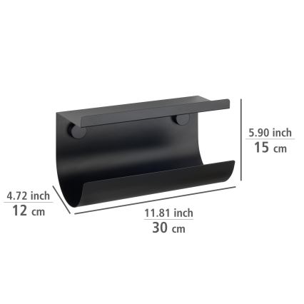 WENKO 71144800 - Držák na roli JET 30x15 cm černá