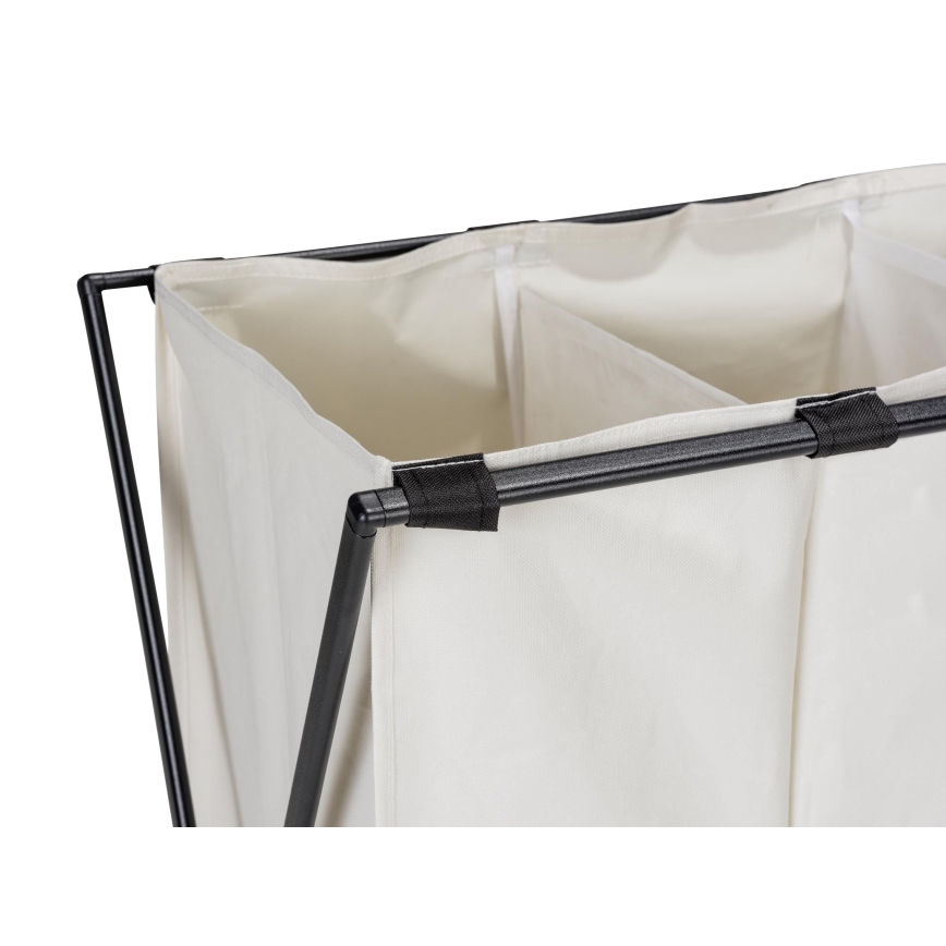 WENKO 71298800 - Koš na prádlo TRIO 69x76 cm krémová/černá