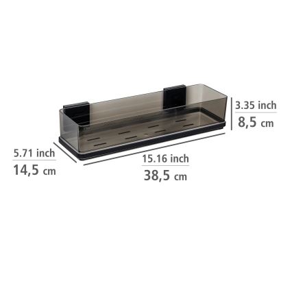 WENKO 71446800 - Polička VACUUM-LOC QUADRO ED 38,5x14,5 cm černá
