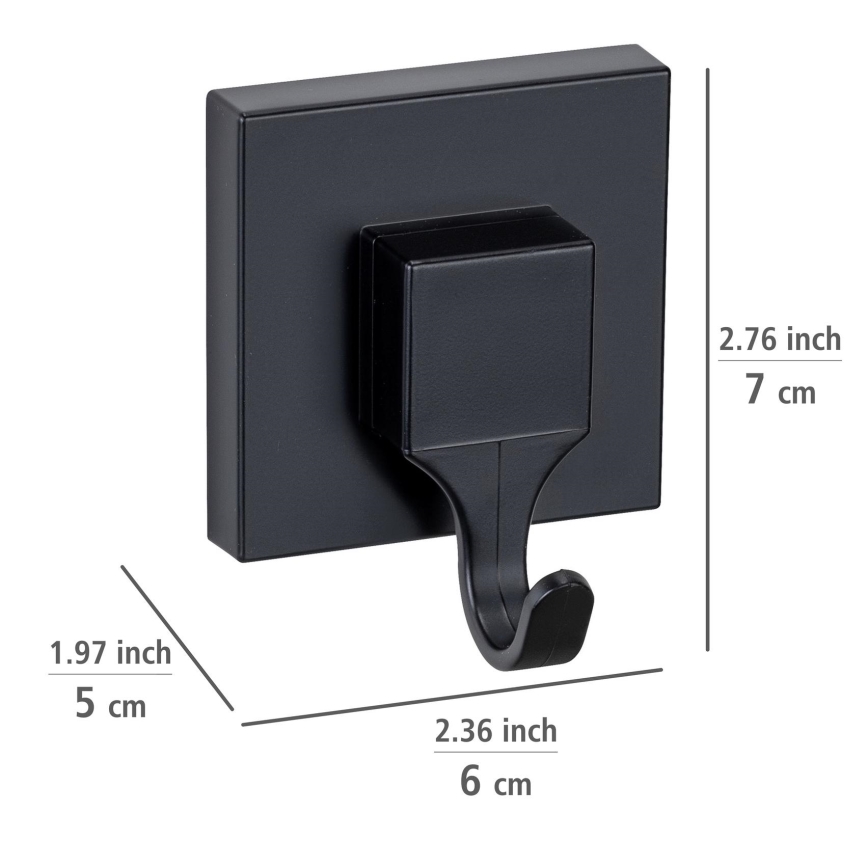 WENKO 71448800 - Háček VACUUM-LOC QUADRO ED 6x7 cm černá