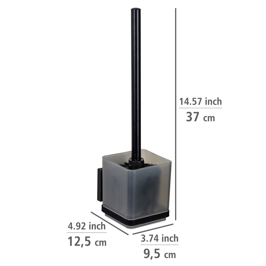 WENKO 71450800 - WC set VACUUM-LOC QUADRO ED 9,5x37 cm černá