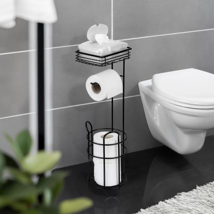 WENKO 71451800 - Držák toaletního papíru 16x59 cm černá