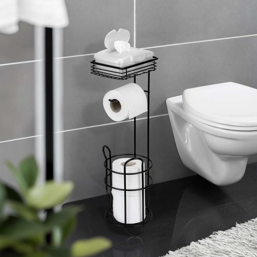 WENKO 71451800 - Držák toaletního papíru 16x59 cm černá