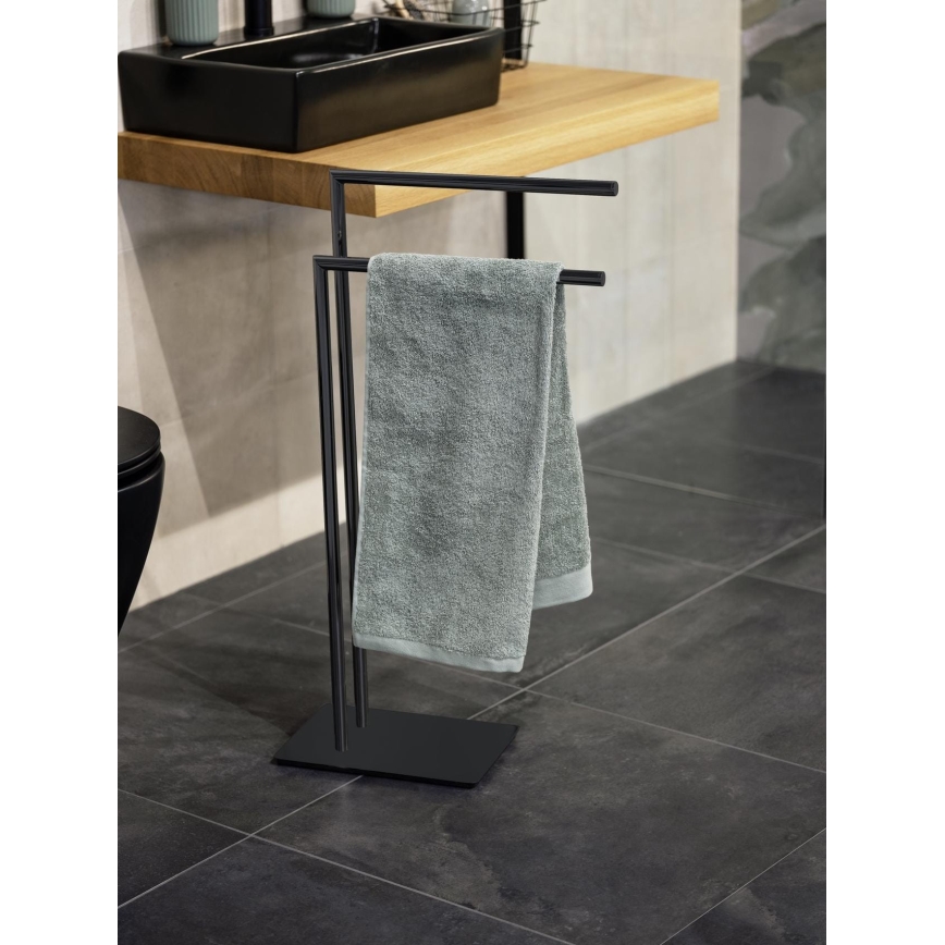 WENKO 71555800 - Stojan na ručníky RECCO 48x80,5 cm černá