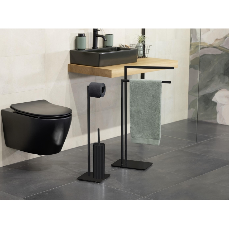 WENKO 71556800 - WC set RECCO 20x71,5 cm černá