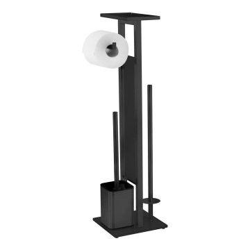 WENKO 71558800 - WC set DEBAR 21x70,5 cm nerez/černá