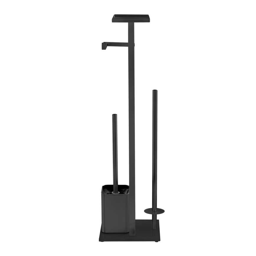 WENKO 71558800 - WC set DEBAR 21x70,5 cm nerez/černá