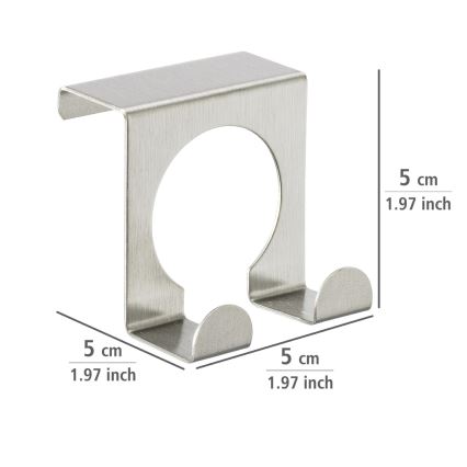WENKO 8411100 - Háček 5x5 cm nerez/stříbrná