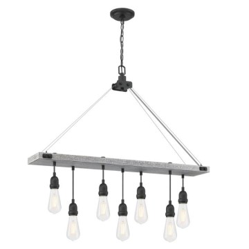 Westinghouse 6116440 - Lustr na řetězu ASHWOOD 7xE27/60W/230V