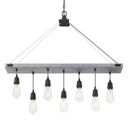 Westinghouse 6116440 - Lustr na řetězu ASHWOOD 7xE27/60W/230V