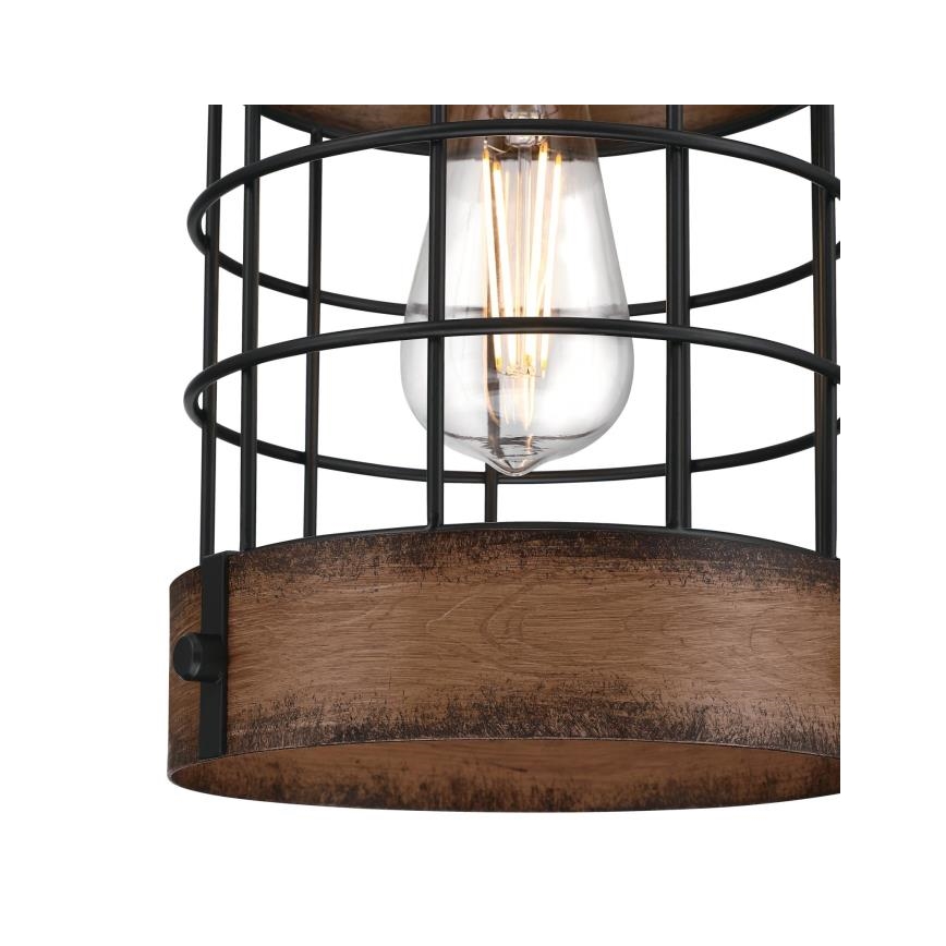 Westinghouse 61179 - Lustr na lanku LANGSTON 1xE27/60W/230V barnwood