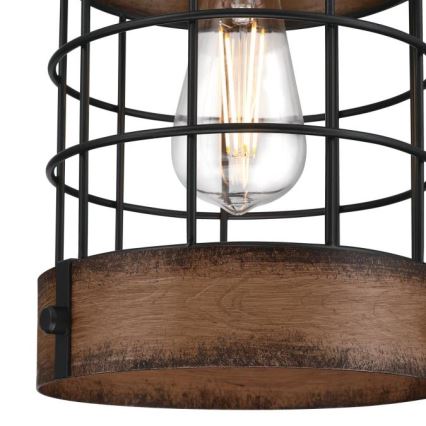 Westinghouse 61179 - Lustr na lanku LANGSTON 1xE27/60W/230V pr. 19 cm barnwood
