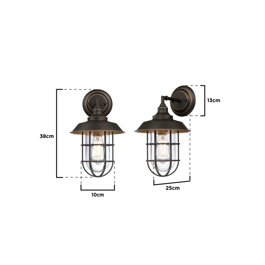 Westinghouse 6121640 - LED Venkovní nástěnná lampa IRON HILL 1xE27/60W/230V IP44