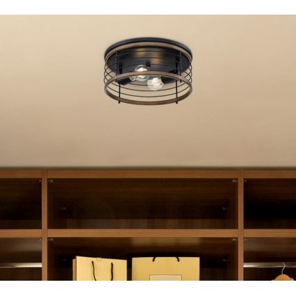 Westinghouse 61250 - Stropní svítidlo ACKTON 2xE27/60W/230V barnwood