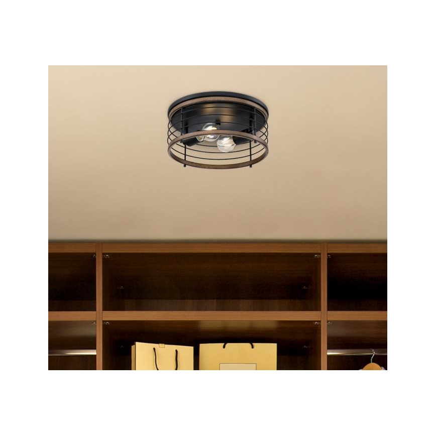 Westinghouse 61250 - Stropní svítidlo ACKTON 2xE27/60W/230V barnwood