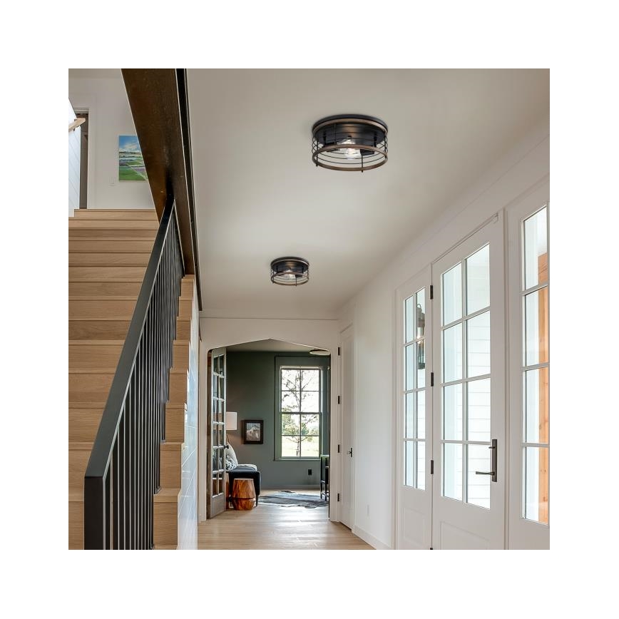 Westinghouse 61250 - Stropní svítidlo ACKTON 2xE27/60W/230V barnwood