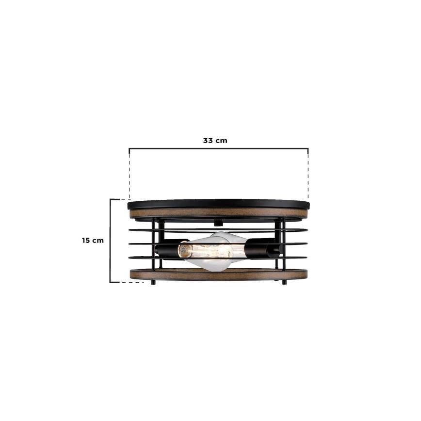 Westinghouse 61250 - Stropní svítidlo ACKTON 2xE27/60W/230V barnwood