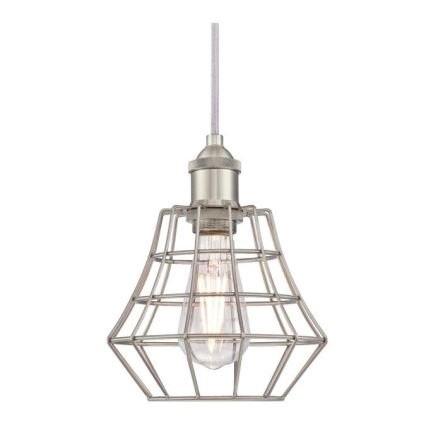 Westinghouse 6337240 - Lustr na lanku NATHAN 1xE27/60W/230V pr. 19 cm stříbrná