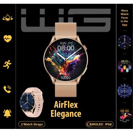 Winner Group - Chytré hodinky AirFlex 2 Elegance 280 mAh IP68 zlatá