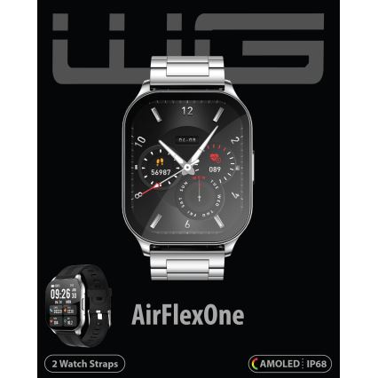 Winner Group - Chytré hodinky AirFlexOn 300 mAh IP68 stříbrná