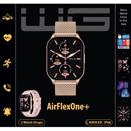 Winner Group - Chytré hodinky AirFlexOne+ 300 mAh IP68 zlatá