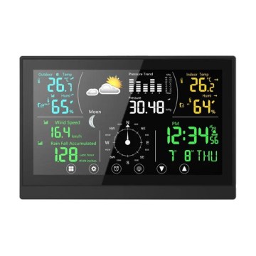 Winner Group - Dotyková meteostanice s LCD barevným displejem 5V/3xAAA + 6xAA