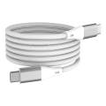 Winner Group - Magnetický USB kabel USB-C / USB-C 60W 1m bílá