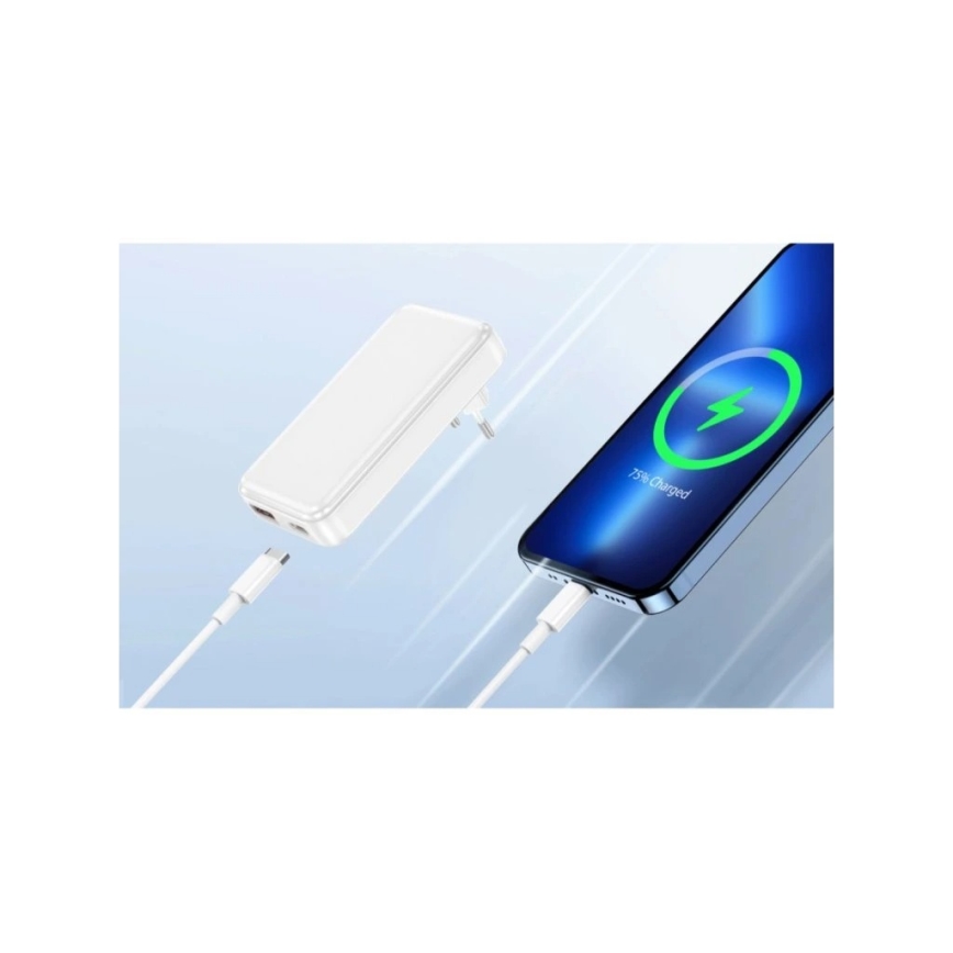 Winner Group - Nabíjecí adaptér GaN 1xUSB-A + 1xUSB-C 30W bílá