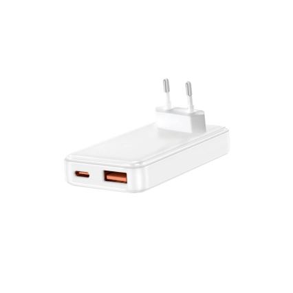 Winner Group - Nabíjecí adaptér GaN 1xUSB-A + 1xUSB-C 30W bílá
