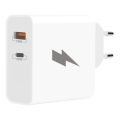 Winner Group - Rychlonabíjecí adaptér 1xUSB-C + 1xUSB-A Power Delivery 45W bílá