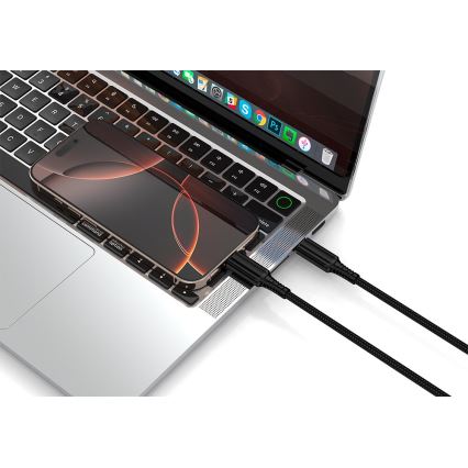 Winner Group - USB kabel USB-C / USB-C 240W 1m černá