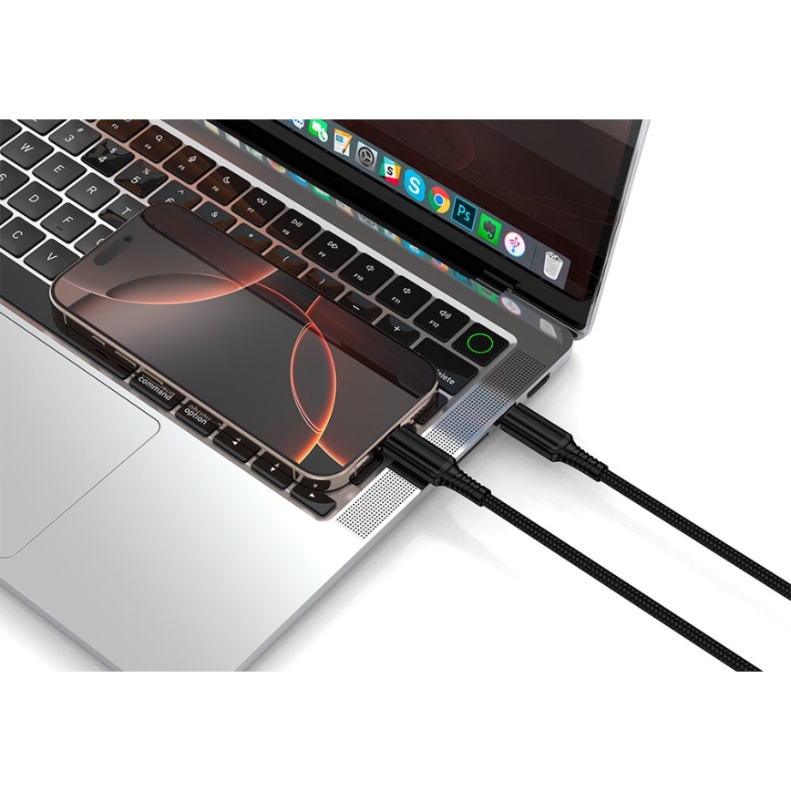 Winner Group - USB kabel USB-C / USB-C 240W 1m černá