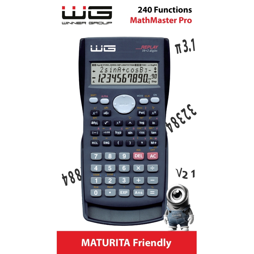 Winner Group - Vědecká kalkulačka MathMaster Pro 1xLR44 černá