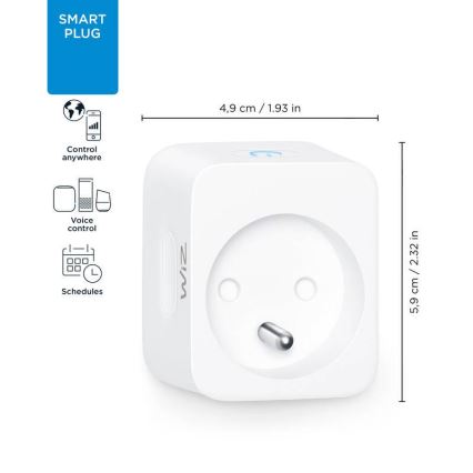 WiZ - Chytrá zásuvka E 2300W Wi-Fi