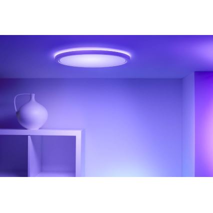 WiZ - LED RGB Stmívatelné stropní svítidlo SUPERSLIM LED/22W/230V 2700-6500K Wi-Fi bílá